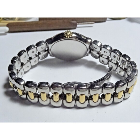 24mm Ladies Tiffany & Co. Tesoro L0112 18K Gold and Stainless Steel Quartz Watch - Picture 10 of 14